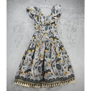 Ulla Johnson Amira Dress Portofino Floral Puff Sleeve Midi Sz 4